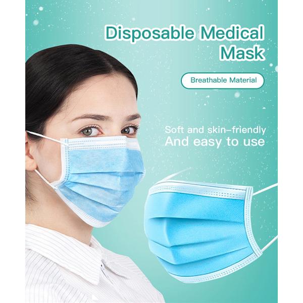 Blue White Medical Surgical Face Mask Three Dimensional Full Face Protection