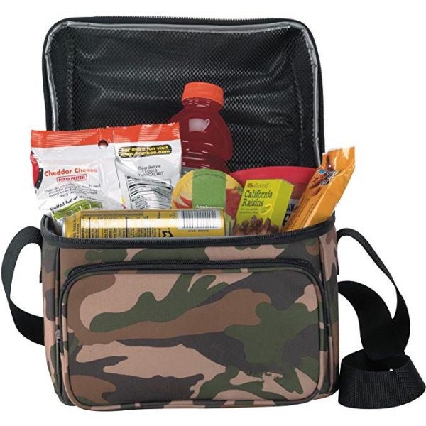 Deluxe Brown Insulated Food Cooler Bags 10w X 9h X 7d Inches With Dual Compartment
