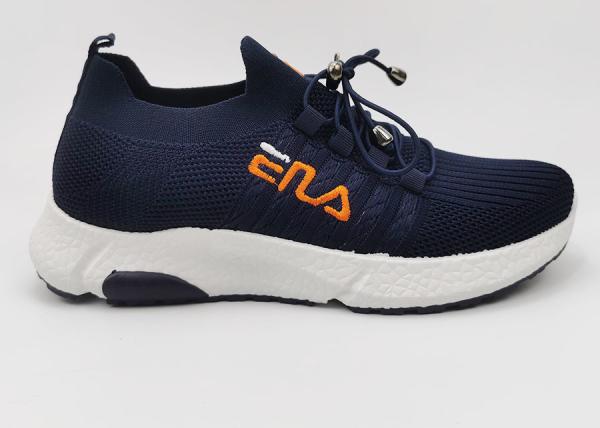 Logo Embossed Mens Breathable Running Shoes Size 15 Rubber Soles