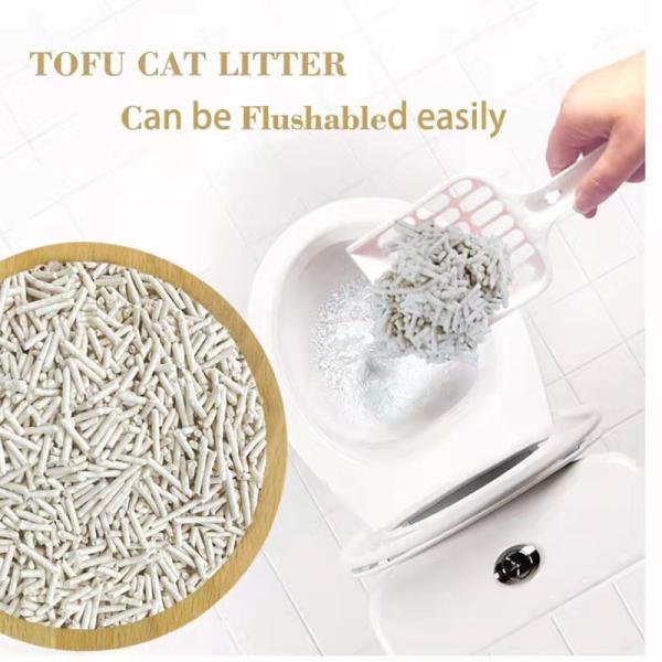 Customized Dust Free Biodegradable 6L Scented Multiple Colors Soluble Plant Tofu Cat Litter