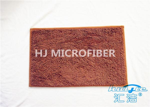 Super Absorbent Brown Bath Mat Non Slip Bathroom Mats For Homes / Hotels