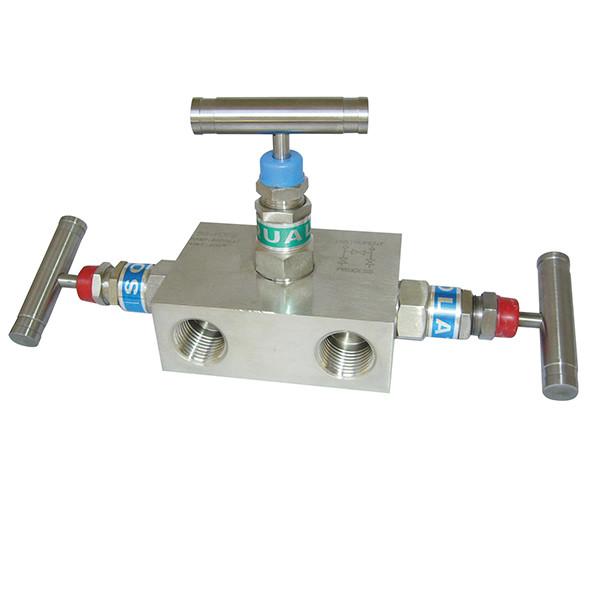 valve diverse d'instrument de BSP 200C de 1/2 » tubulure à trois voies de 6000 livres par pouce carré