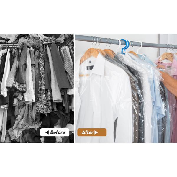 Dry Cleaner Bags, Clothing Protector Covers Dustproof Clothing Dust Cover Laundry Travel Clothes Storage
