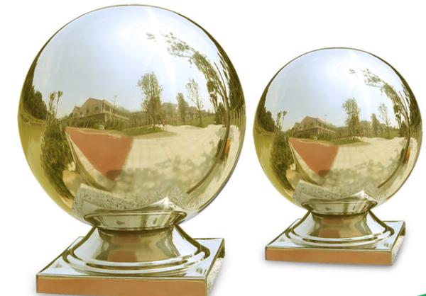 Ouro de prata bola de aço oca inoxidável chapeada com a escada baixa feita sob encomenda do corrimão