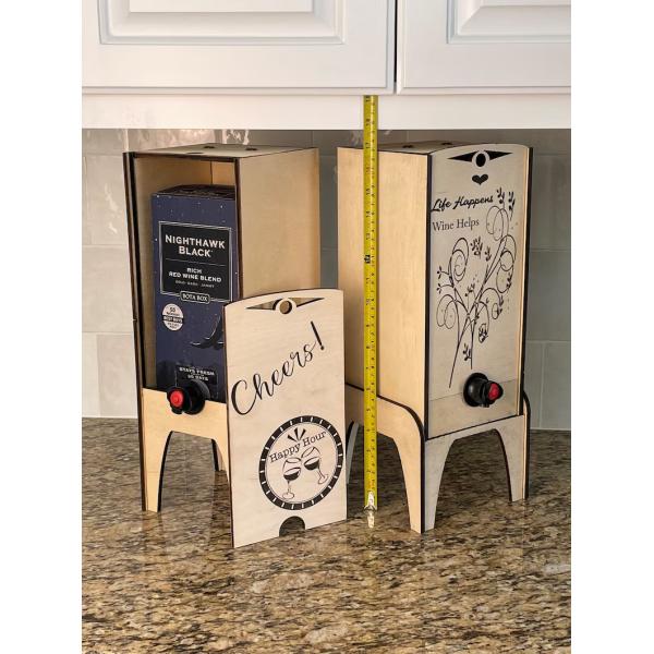 Wooden Wine Box Display Stand for Multiple Sizes of Boxes Hand Crafted Winebox Holder