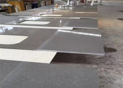 Grey Quartz Prefabricated Bathroom Vanity Tops For Bathroom Interior Decoration