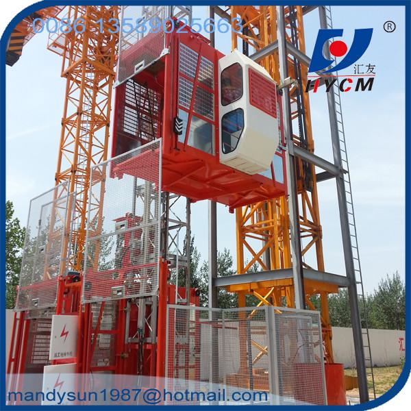 SC100/100 Double Cages Material Construction Elevator for Bridge with Safety Device