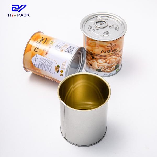 Peel Off Opening Round Tin Can D73x85mm Tin Packaging For Food