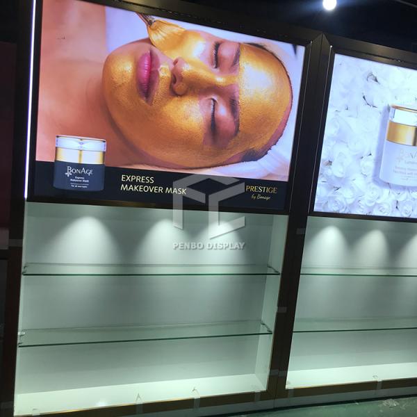 10mm закалило стеклянные полки дисплея Skincare для косметического ODM магазина