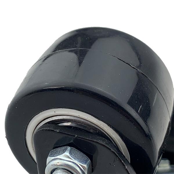 75mm Brake Lockable Heavy Duty Caster Wheels PU Tread Castor