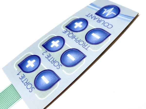 Durable Membrane Panel Switch Digital Printed Overlays Waterproof For Magnetic Therapy Device