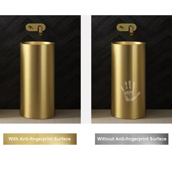 Luxury Metal Sink Pedestal , Freestanding Pedestal Basin Stainless Steel 304 Material