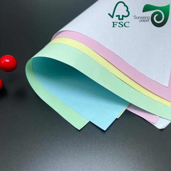 55GSM 60GSM 75GSM Black Image Carbonless Paper CB CFB CF Types 650mm 910mm