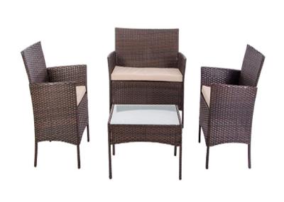 Moisture Resistant 4 Piece Garden Rattan Set No Cracking EN581 Certificated
