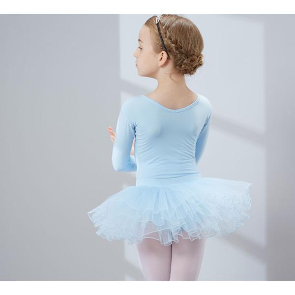 Children dance clothes girls long sleeve gymnastics distinction ballet dance leotard and skirt