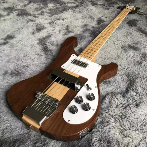 Custom 4 Strings Walnut Wood Maple Fingerboard Neck Through Body Electric Bass