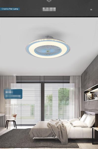 Fashionable Modern Remote Control Deluxe Led Ceiling Strip Hanging Light with Fan