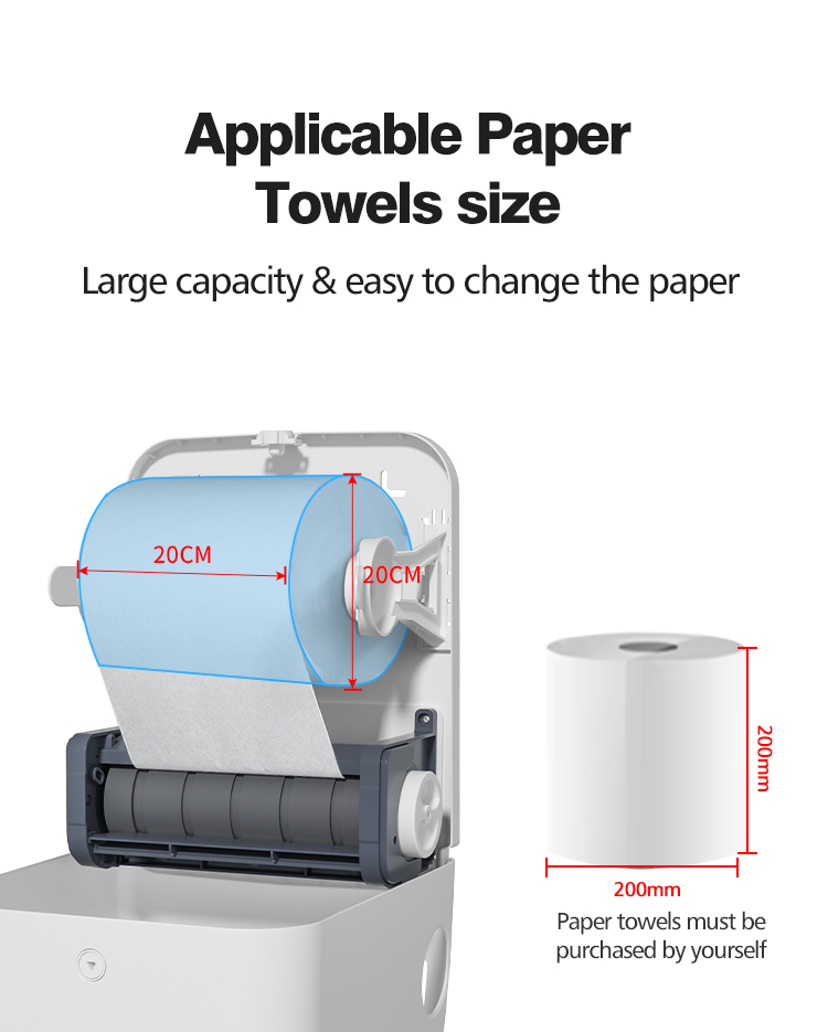 Bathroom Modern Automatic Tissue Paper Dispenser Wall Mounted Hand Tissue Dispenser