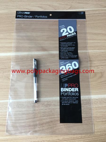 Custom Printing Transparent Packaging PE Bags For Stationery Small Gift Hair Extensions Clothing