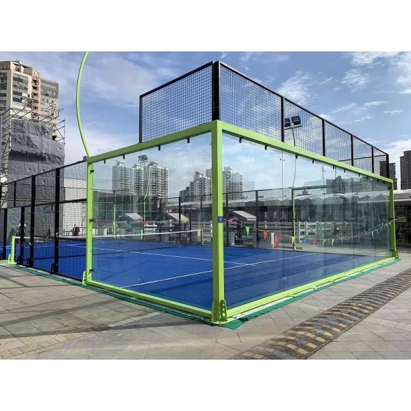 Système de cour de padel en verre haut de gamme Facilité de tennis personnalisable professionnelle