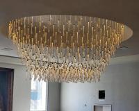 Espejo electroplacado American Water Drop Crystal Chandelier para techos altos