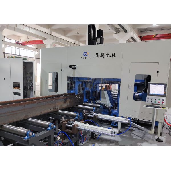 3 Main Spindle CNC 3D H Beam Band Saw Drilling Cutting Machine BT40 Model
