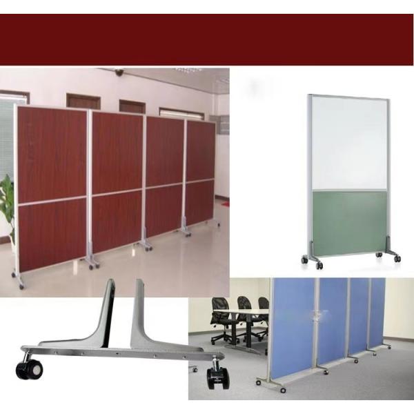 Metal Holder Feet Aluminum Alloy Room Divider Privacy Screens Divider Partition Movable Wheel for Hotel