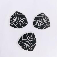 le transfert de chaleur de silicone de vêtement de l'effet 3D marquent la couleur noire animale