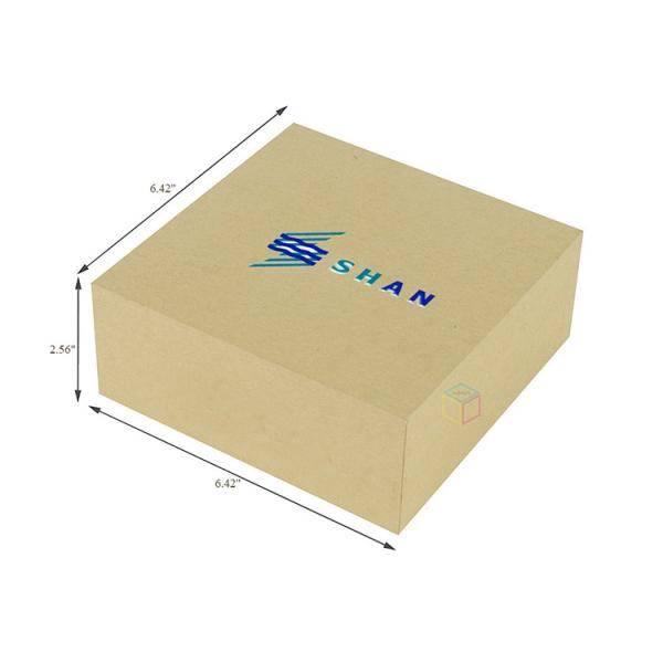 Rectangle Gold Foil Matte Square Gift Box / Flat Folding Cardboard Gift Boxes