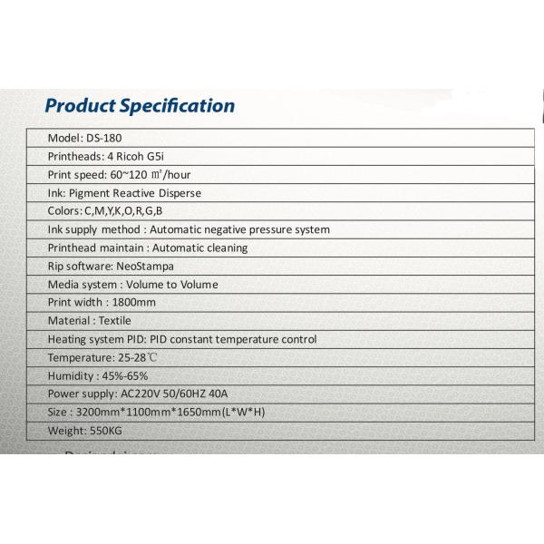 Цифровая печатная машина для текстиля Roll To Roll