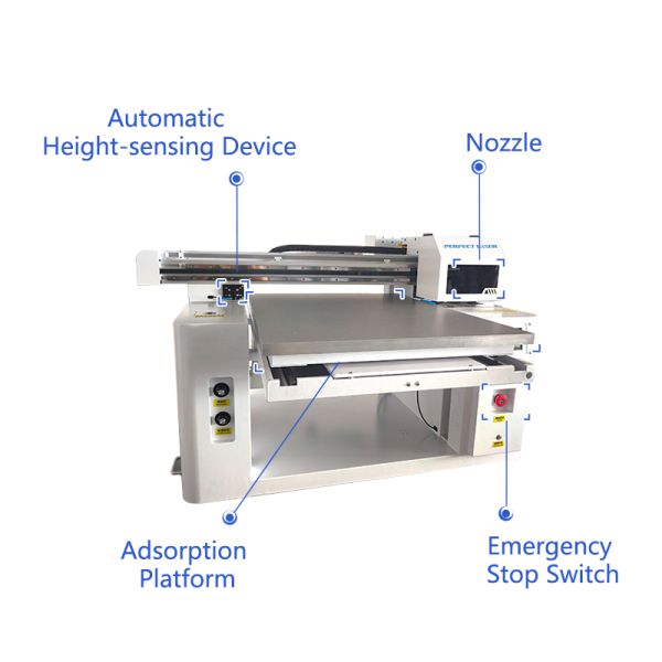 Three-nozzle Industrial Digital UV Flatbed Printer 