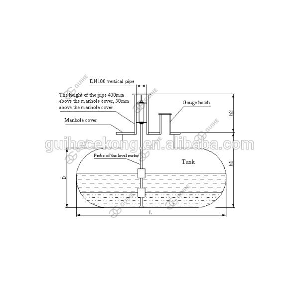 Gas station multi function with temperature high/low level   probe 0.3mm accuracy  magnetostrictive modbus level sensor