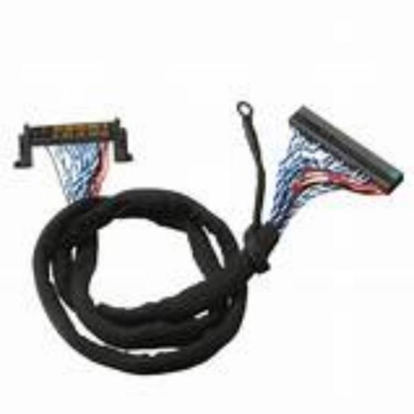 Black LVDS Cable with AWG26-28 Wire Gauge and 105C Rated Temperature
