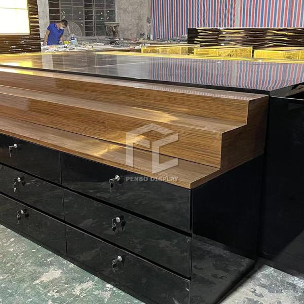 Plywood Eyewear Display Stand For Vape Shop Furniture