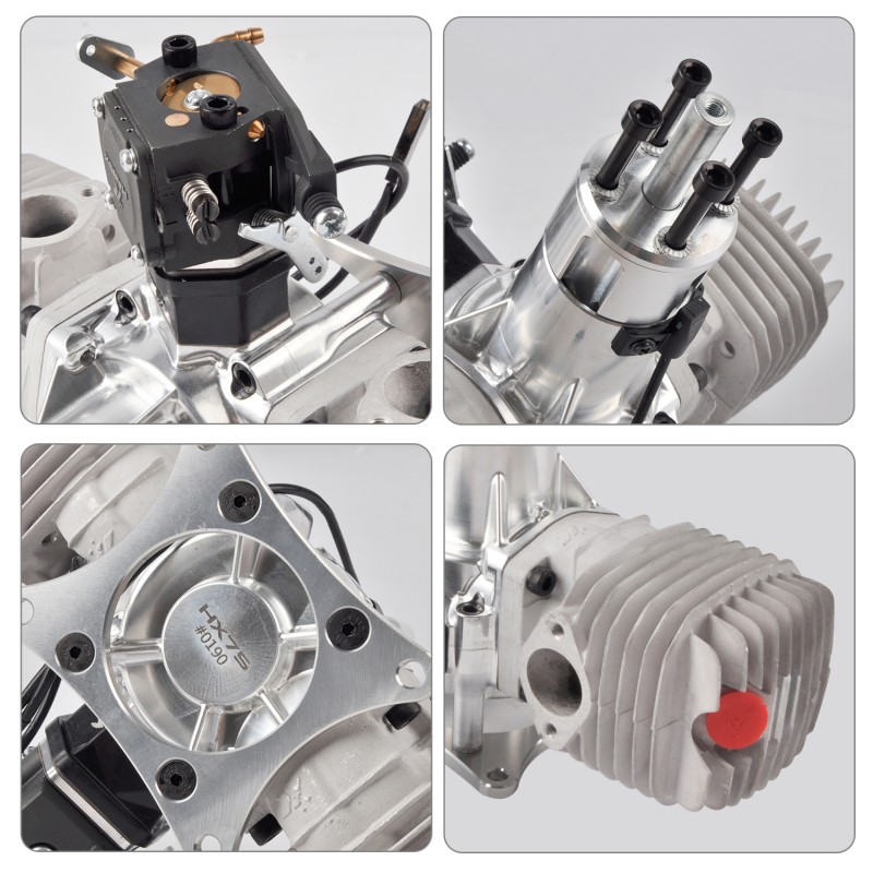 HANGX 75CC RC Plane Gasoline Engine 2 Twin Cylinder For Fixed Wing Airplane