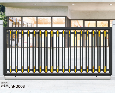 Custom Size T6-T5 Aviation-grade Aluminum Alloy Courtyard Gate with Electric Control for Villa Gardens