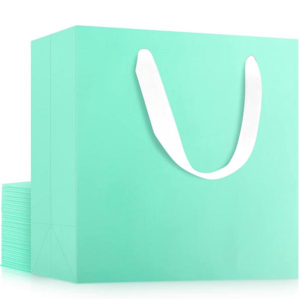 Custom Color Accepted Ribbon Handle Paper Bag for Luxury Clothing Boutique Gifts