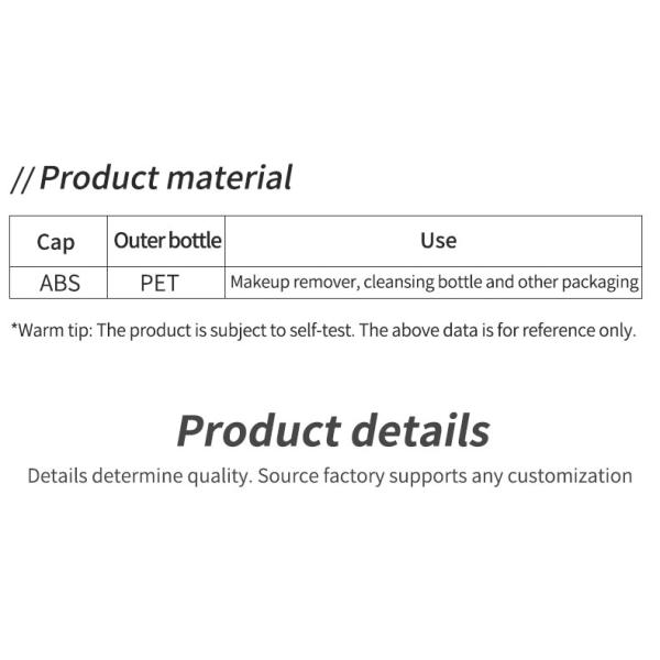 Botellas plásticas de cosméticos de 15 ml, 30 ml y 50 ml redondas con tipo de sellado por goteo