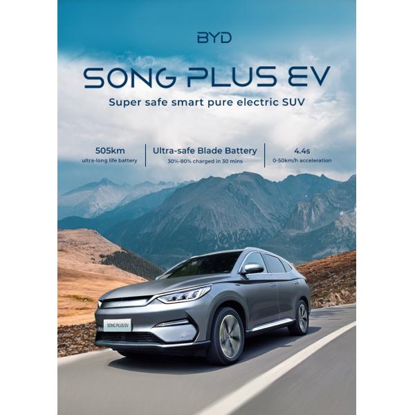 505km Intelligent Driver Assistance System Song Plus BYD EV Car 2023