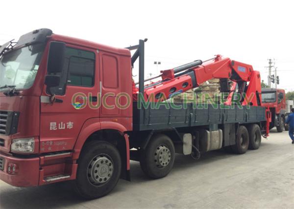 Heavy Duty Truck Mounted Boom Crane Highly Maneuverable Good Performance