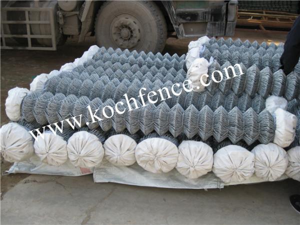 Baseball Field Use PVC Coated Chain Link Fence , Hot Dipped Galvanized Chain Link Fence