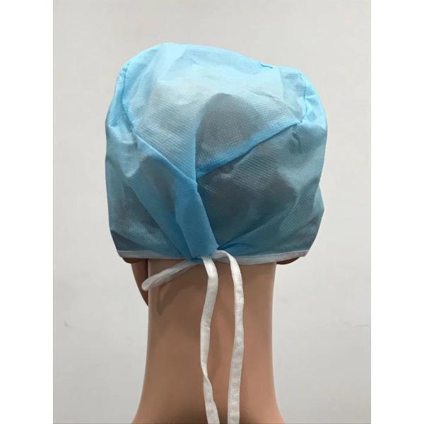 SMS Disposable Non Woven Cap Elastic Non Woven Surgical Cap