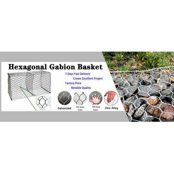 Устойчивая проволочная корзина поддерживающая стена тяжелое цинковое покрытие 2м х 1м х 1м