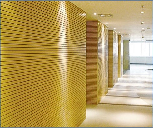 12mm Thickness Decorative Wooden Grooved Acoustic Panel for Ceiling and Wall