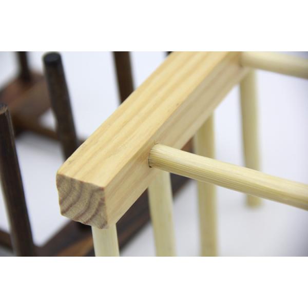 Wooden Wine Tea Cup Holder Stand Carbonized Kitchen Drain Rack