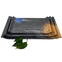 ODM 16.2'' Melamine Black Rectangle Plate Galaxy Pattern FDA