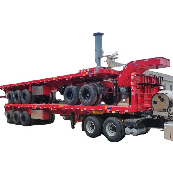 15 Workdays Production Time Flatbed Container Truck Trailer for Cargo Transportation