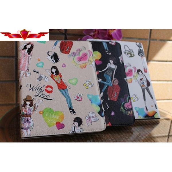 New Fahion Modern Lady Ipad 2/3/4 PU Cover Cases Smart Sleep Durable High Quality