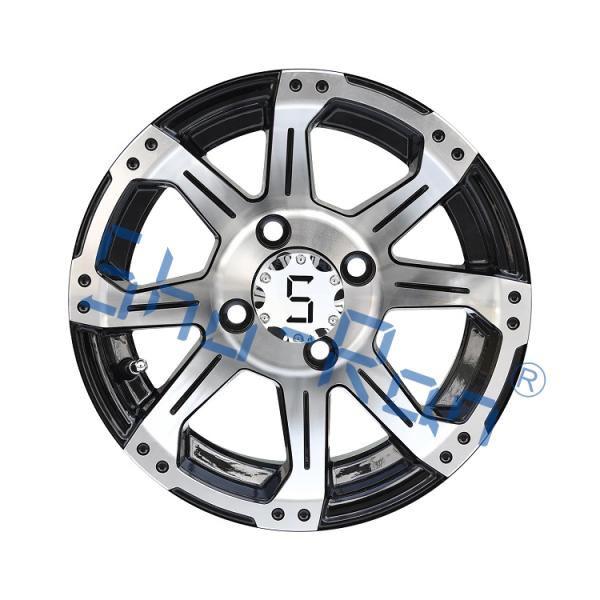 Коляска для гольфа 12'/14' Механизированные / глянцевые черные алюминиевые колеса Рельсы для клуба автомобиля, EZGO, YMH коляски для гольфа