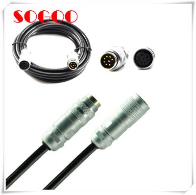 Telecommunication AISG Connector / 6 Pin 8 Pin Straight Plug M16 Cable Assembly